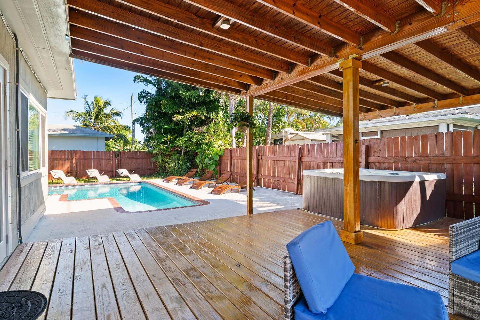 Villa Tropical Spa Escape Pool Spa Sauna 4Bdrm 8 Min Bch à Boynton Beach Extérieur photo